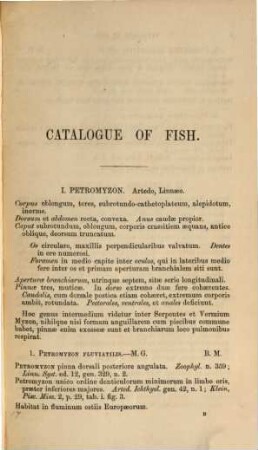 Catalogue of Fish collected and described by Laurence Theodore Gronow, now in the British Museum : Published by order of the Trustees