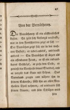 Von der Verrrätherey. - Von der Sünde.