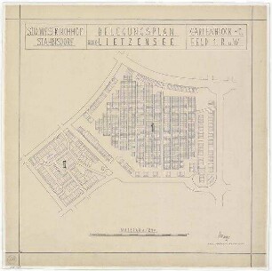Belegungspläne Lietzensee (kartoniert) Südwestkirchhof Stahnsdorf - Gartenblock I, Feld 1 Wahl-und Reihenstellen