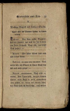 V. Waldige Gegend und Fabians Einöde.