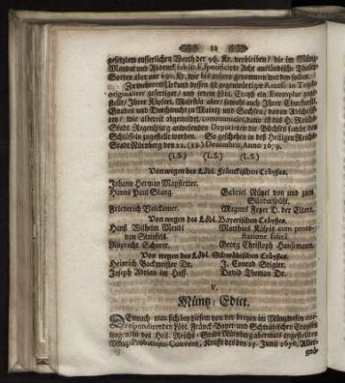 V. Müntz-Edict