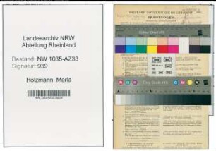 Entnazifizierung Maria Holzmann , geb. 12.04.1906 ()