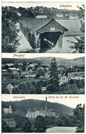 Hohenfichte. Blick auf Hohenfichte und Metzdorf