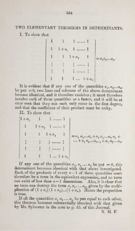 Two elementary theorems in determinants.