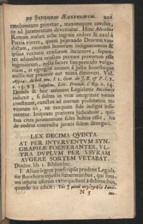 Lex Decima Quinta.
