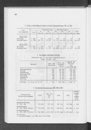5. Die öffentliche Energieversorgung 1958, 1961 bis 1967