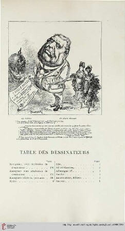 Table des dessinateurs
