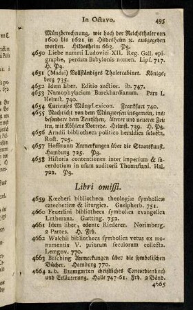 495-510, Libri omissi.