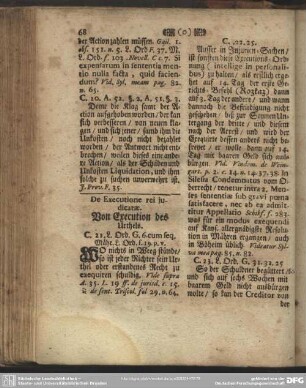 De Executione rei judicatae. Von Execution des Urtheils. C. 21