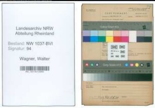 Entnazifizierung Walter Wagner , geb. 00.00.0000 (Stadtinspektor)