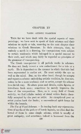 Chapter XV: Vases: Artistic tradition