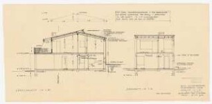 Fa. Thonet, Frankenberg/Eder. Thonet-Siedlung Wohnhaus Aschenbrenner: Querschnitt 1:50