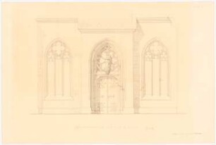 Kirche: Aufriss Portal, Maßstabsleiste