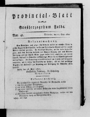 Num. 42, Ausgabe vom 24. September 1817