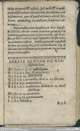 Errata Quaedam Sic Corrigenda sunt