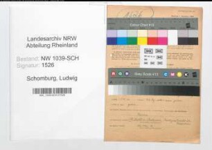 Entnazifizierung Ludwig Schomburg , geb. 17.05.1867 ()