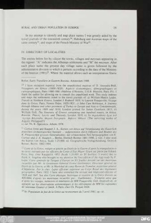 IV. Directory Of Localities