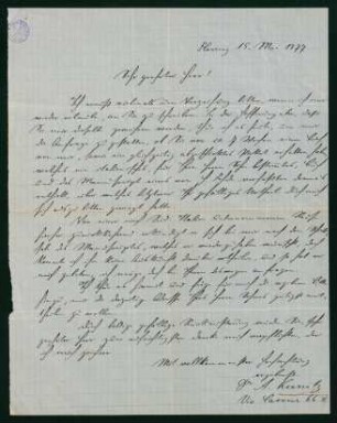 Brief vom 15. Mai 1877