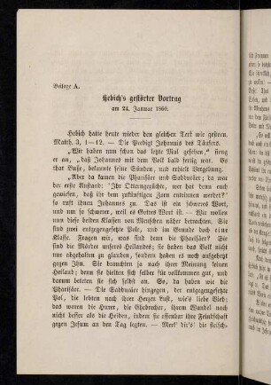 18-20, Beilage A. Hebich's gestörter Vortrag am 24. Januar 1860