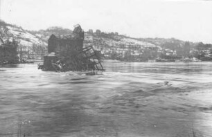 Zerstörte Pfaffendorfer Brücke, Koblenz