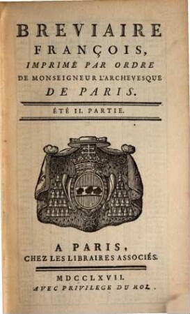 Breviaire François, [2],2. Été II. Partie