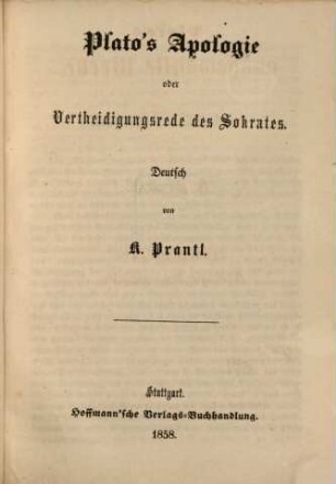 Plato's ausgewählte Werke, 6