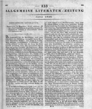 Isaeus: Orationes XI. Hrsg. v. G. F. Schömann. Greifswald: Mauritius 1831 (Beschluss von Nr. 132)