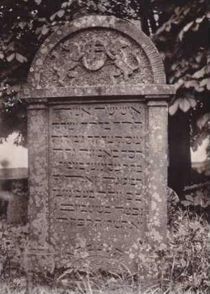 bei Landau, Judenfriedhof. Grabstein 19. Jahrhundert