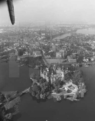 Schlossinsel von Schwerin : Blickrichtung Norden zur Altstadt