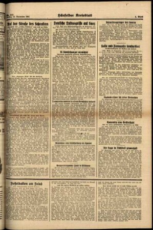 Zweite Ausgabe vom Freitag, den 12. September 1941.