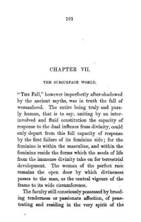 Chapter VII. The Subsurface World.