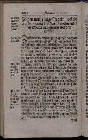 Folgen noch einige Regeln, welche bey Judicirung des Harns nothwendig in Obacht genommen werden müssen.