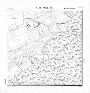 Kartenblatt SO XXXII 61 Stand 1826