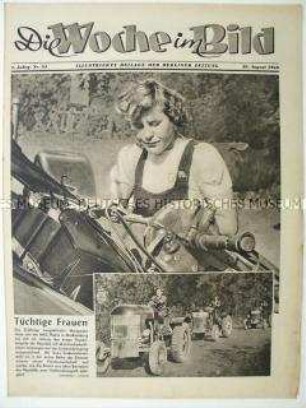 Illustrierte Beilage der "Berliner Zeitung" u.a. mit der Jungaktivistin Margarete Hase, die als vorbildliche Erbauerin der Friedenswirtschaft in der DDR ausgezeichnet wurde