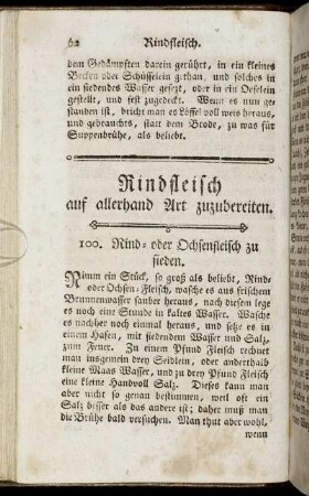 Rindfleisch auf allerhand Art zuzubereiten.
