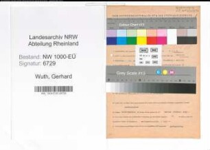 Entnazifizierung Gerhard Wuth, geb. 20.03.1909 (Kaufm.Angest.)