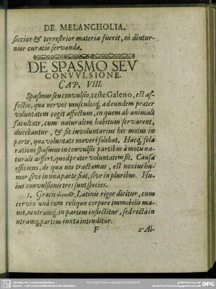 Cap. VIII. De Spasmo Seu Convulsione