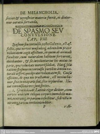 Cap. VIII. De Spasmo Seu Convulsione