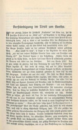421-428 Verständigung im Streit um Goethe