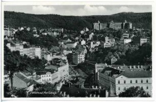 Karlsbad. Blick vom Hirschensprung gegen Hotel Imperial