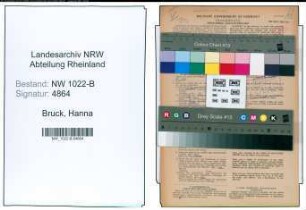 Entnazifizierung Hanna Van Den Bruck , geb. 12.09.1902 (Lehrerin)