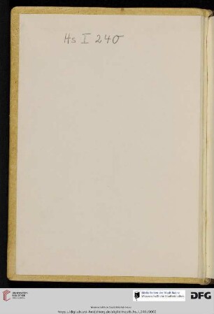 ursprünglicher Vorderspiegel mit Inhaltsverzeichnis des 15. Jh.s freigestellt und vor Bl. 1 (modernes Blatt mit aufgeklebtem Inhaltsverzeichnis des 18. Jh.s) eingebunden