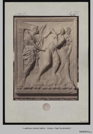 Hauptportal von San Petronio : Reliefs am linken Pilaster : Vertreibung aus dem Paradies
