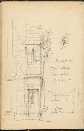 Dom, Naumburg/Saale: Details Ostchor (aus: Skizzen- und Fotoalbum 1)