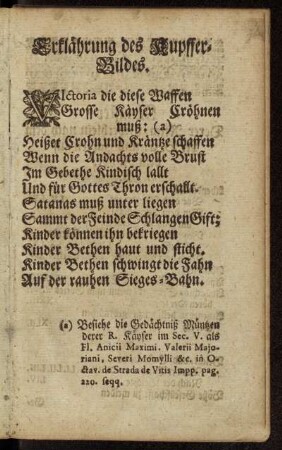 Erklärung des Kupfer-Bildes.