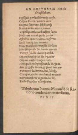 Ad Lectorem Hendecasyllabum.