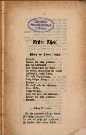 Das verlorene Paradies : Geistliche Oper in 3 Theilen. Text frei nach Milton. Musik von Anton Rubinstein. Op. 54. Textbuch