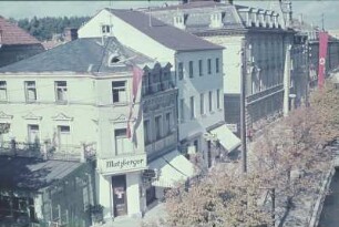 Bad Wörishofen. Kneipstraße. Ansicht mit Kaffeehaus "Matzberger" (Nr. 10)