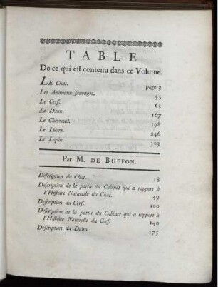 Table De ce qui est contenu dans ce Volume.