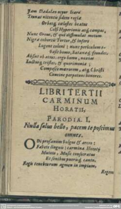 Libri Tertii Carminum Horatii